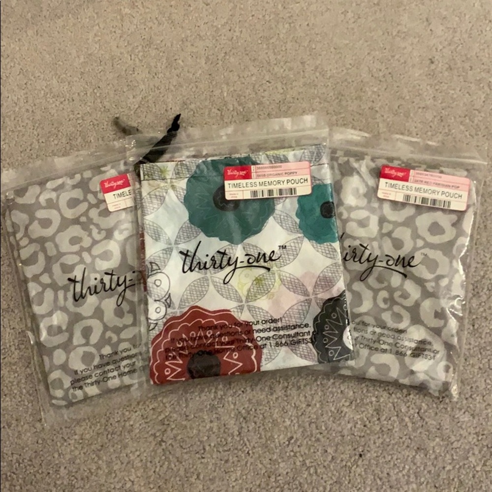 3 timeless pouches